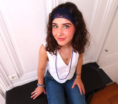 Bandeau Luna Bleu marine